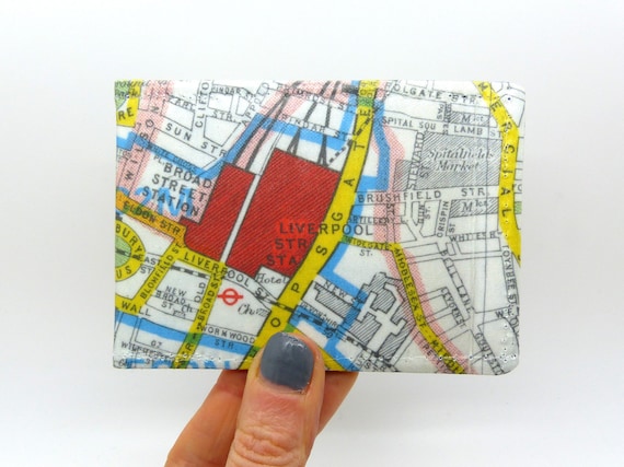 Tarjetero Oyster. Liverpool Street mapa titular del pase de