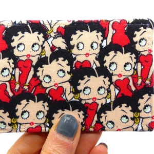 Porte-cartes Oyster, porte-cartes de bus, porte-cartes de voyage, porte-cartes. Portefeuille imprimé Betty Boop. Portefeuille Oyster Card, porte-cartes de crédit
