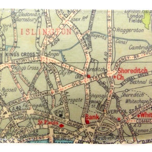 Porta carte Oyster. Portacarte mappa Islington. Porta abbonamento autobus. Porta tessere viaggio, portafoglio. Portafoglio con stampa mappa di Londra, porta carte di credito.