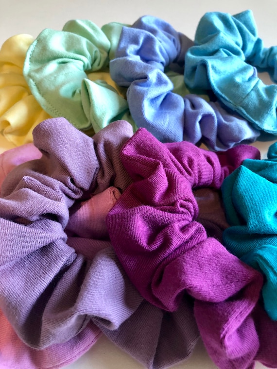 Jersey Scrunchies 41 Colours Plain Colour Scrunchies Cotton Etsy