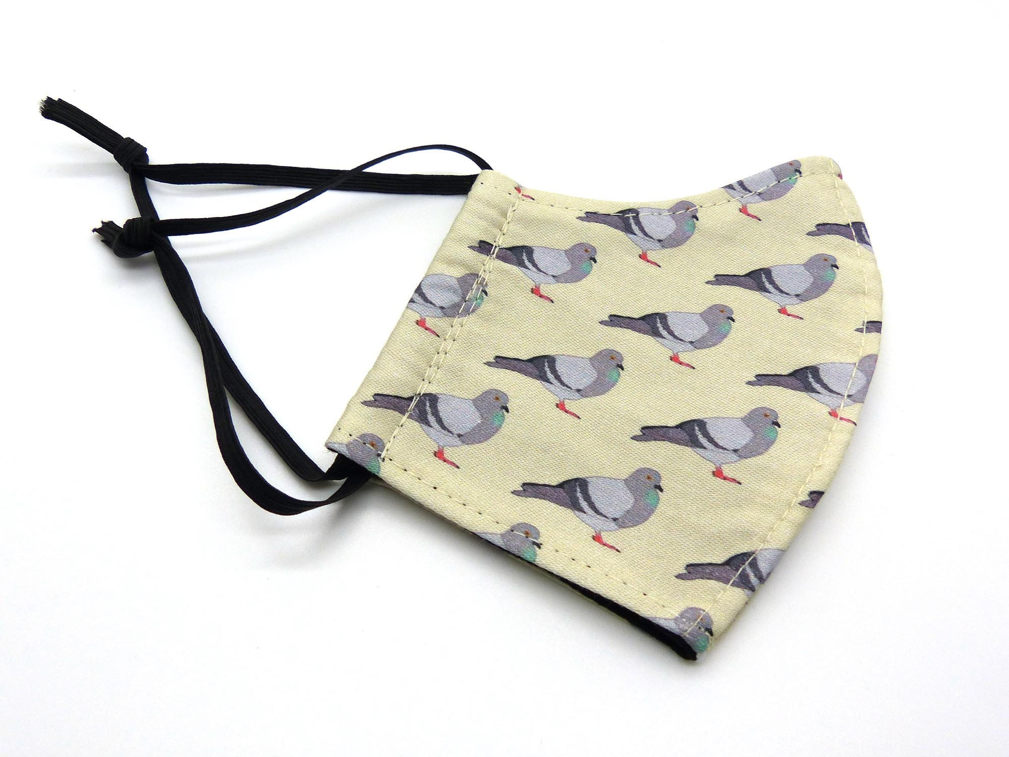Pigeon Print Face Mask. 7 Available Colours. 3 Layer Fabric Etsy