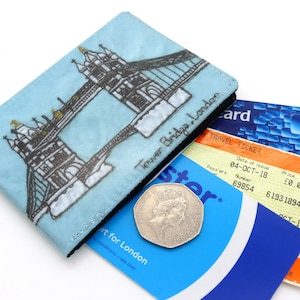 Oyster-kaarthouder, buskaarthouder, reiskaarthouder. London Tower Bridge en Buckingham Palace. Kaartenetui, creditcardhouder.