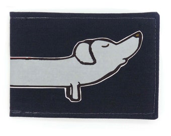 Oyster card holder, bus pass holder,travel card holder,wallet.Sausage dog print.Dachshund Card wallet,Oyster card wallet,credit card holder.