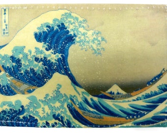 Oyster card holder, bus pass holder, travel card holder, wallet. The Great Wave by Hokusai. Card wallet, Oyster card wallet, card holder.