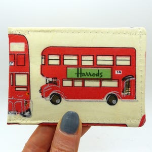 Oyster-kaarthouder, buspashouder, reiskaarthouder, portemonnee. London Bus-kaartportemonnee. Kaartportemonnee, Oyster-kaartportemonnee, kaarthouder