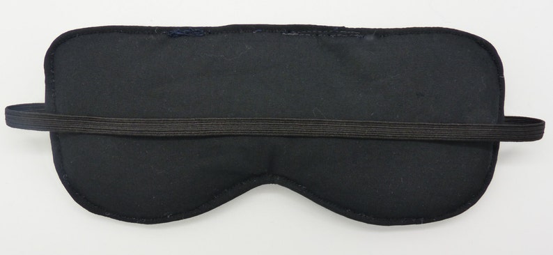 Sleep mask in navy ditsy floral satin print Travel mask. Luxury floral satin eye mask
