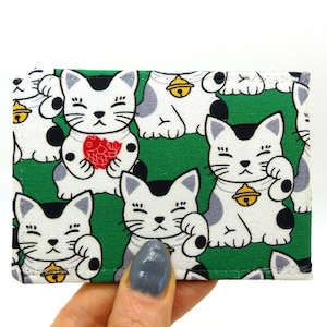 Porte-cartes Oyster, porte-cartes de bus, porte-cartes de voyage, porte-cartes. Portefeuille à imprimé chat porte-bonheur. Portefeuille Oyster Card, porte-cartes de crédit