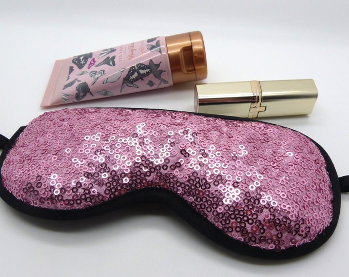 Sequin Sleep Mask . Eye Mask. Luxury Pink Sequin Sleep Mask. Etsy UK