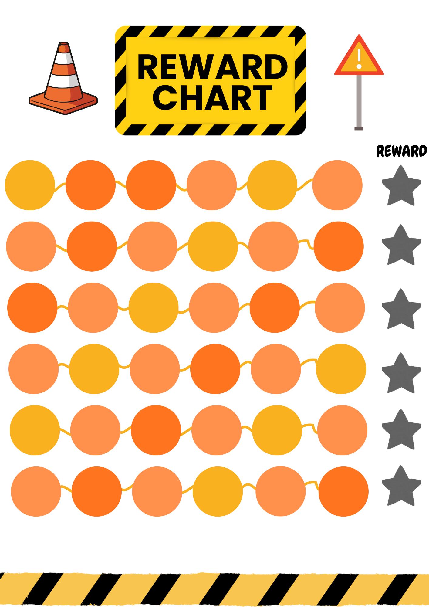 Construction Potty Training Chart Bundle 8.5x11 – Printable Reward ...