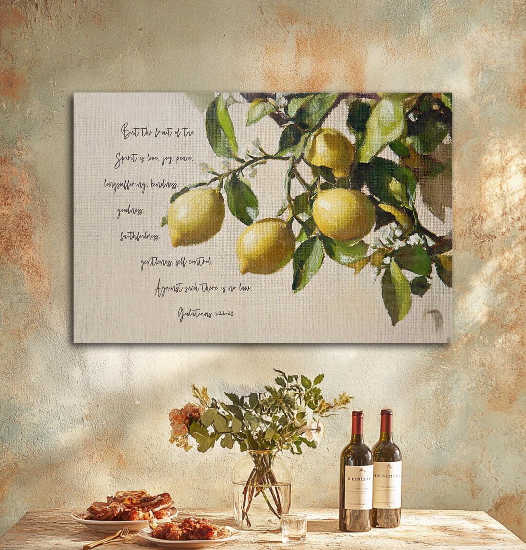 Christian Wall Art Fruit of the Spirit Bible Verse Scripture Home Decor ...
