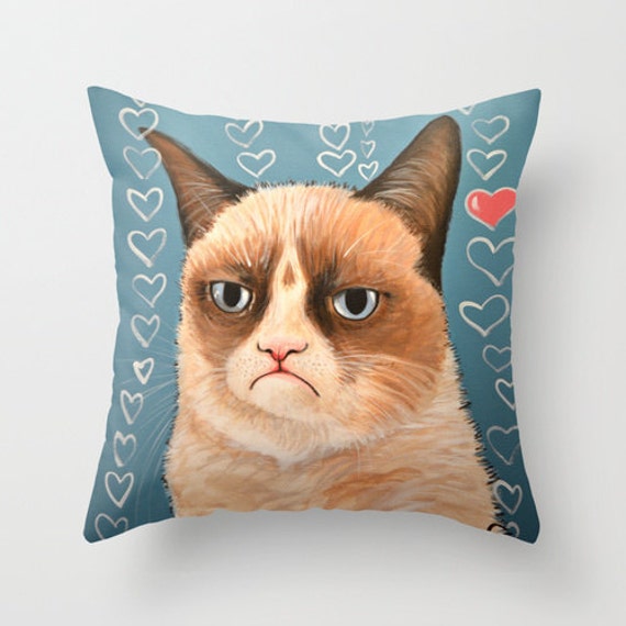 Grumpy Cat decorative throw pillow Grumpy cat pillow | Etsy