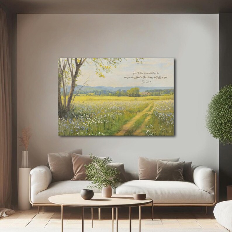 Christian Bible Verse Wall Art Isaiah 26 Scripture Home Decor ...