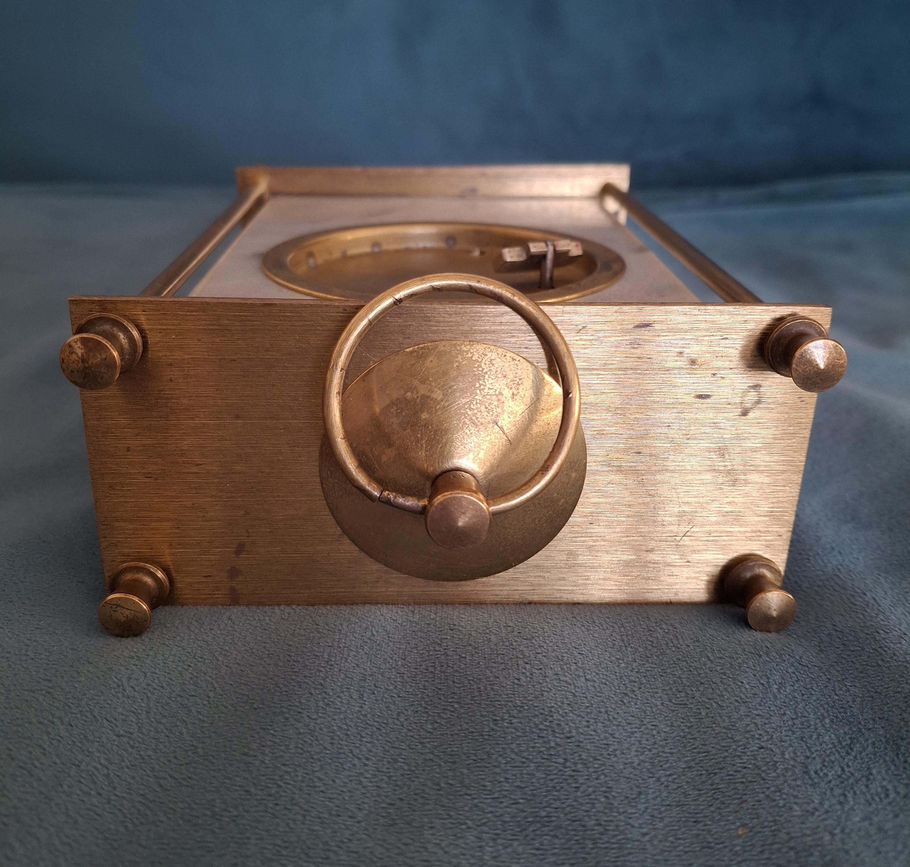 Vintage Molnija Mantel Clock: Brass & Marble Desk Decor, USSR 1970s — image 7