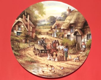 Wedgwood Plates Limited Edition  Bone China Plate - Making The Hayrick  - Early Morning Milk - The Apple Pickers