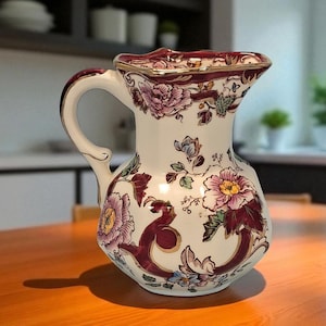 Mason&#39;s Ironstone Mandalay Red Jug Vase: England, 1940er Jahre