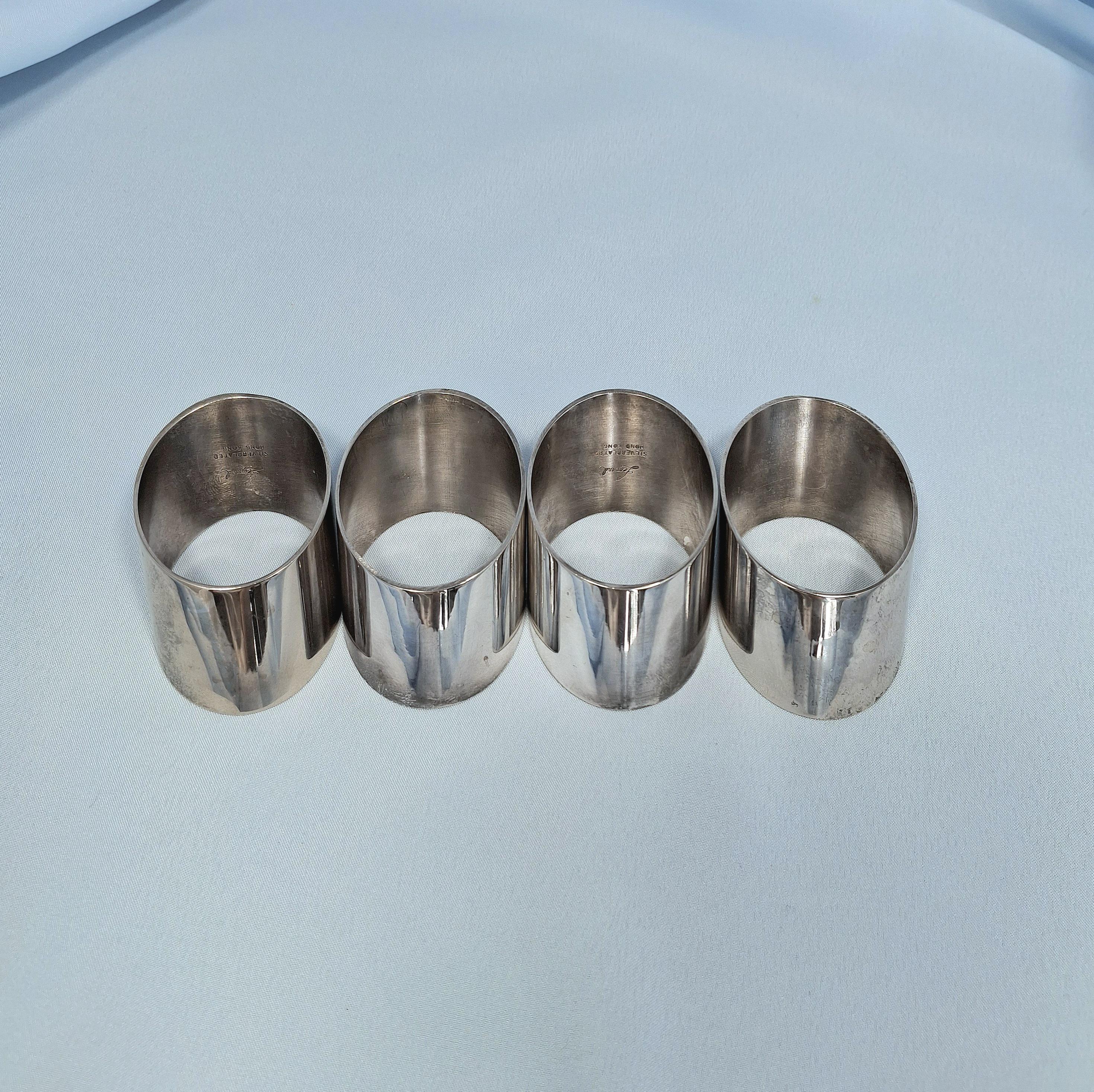 Vintage Silver-Plated Napkin Rings - Set of 4 — image 8