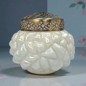 Sällsynt stor rosenkål, Kralik Boho Art glasvas och blomgroda, cirka 1900. Antik bild 4