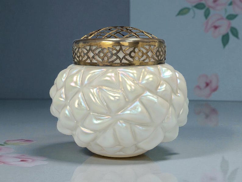 Sällsynt stor rosenkål, Kralik Boho Art glasvas och blomgroda, cirka 1900. Antik bild 4