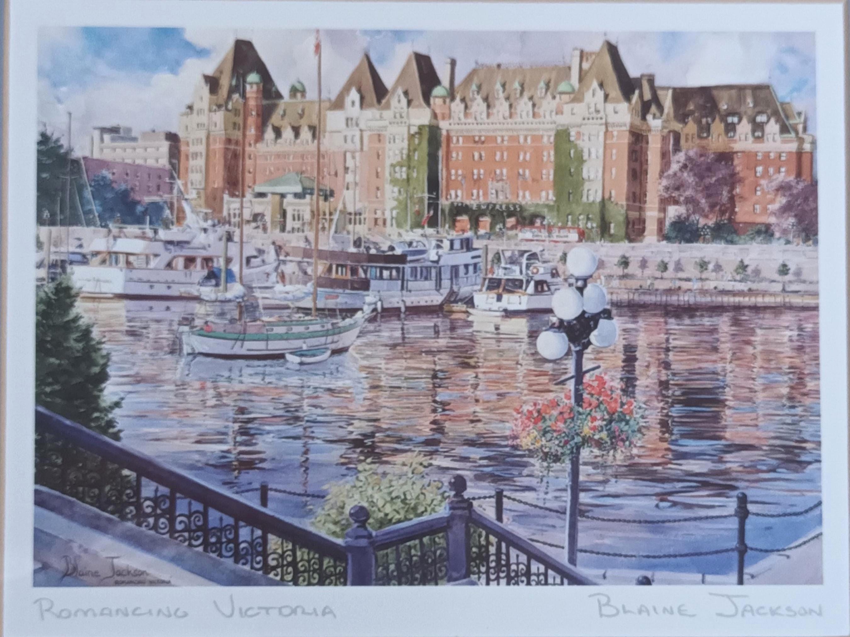 Three Framed Prints Signed Blaine Jackson - Romancing Victoria - Legacy of Thunderbird - Bastion Square Today — image 5