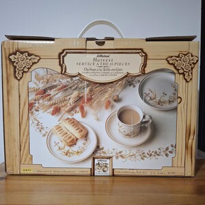Vintage Marks & Spencer Tea Cup Trio Set: Harvest Floral Oven-to-Tableware image 8