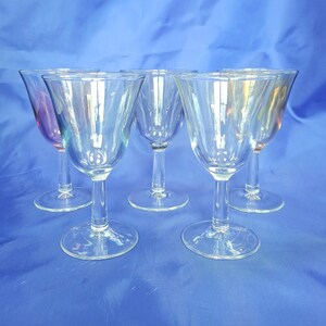 Vintage französische Likörgläser in Pastellfarben, 5er-Set kleine Stielgläser Bild 11