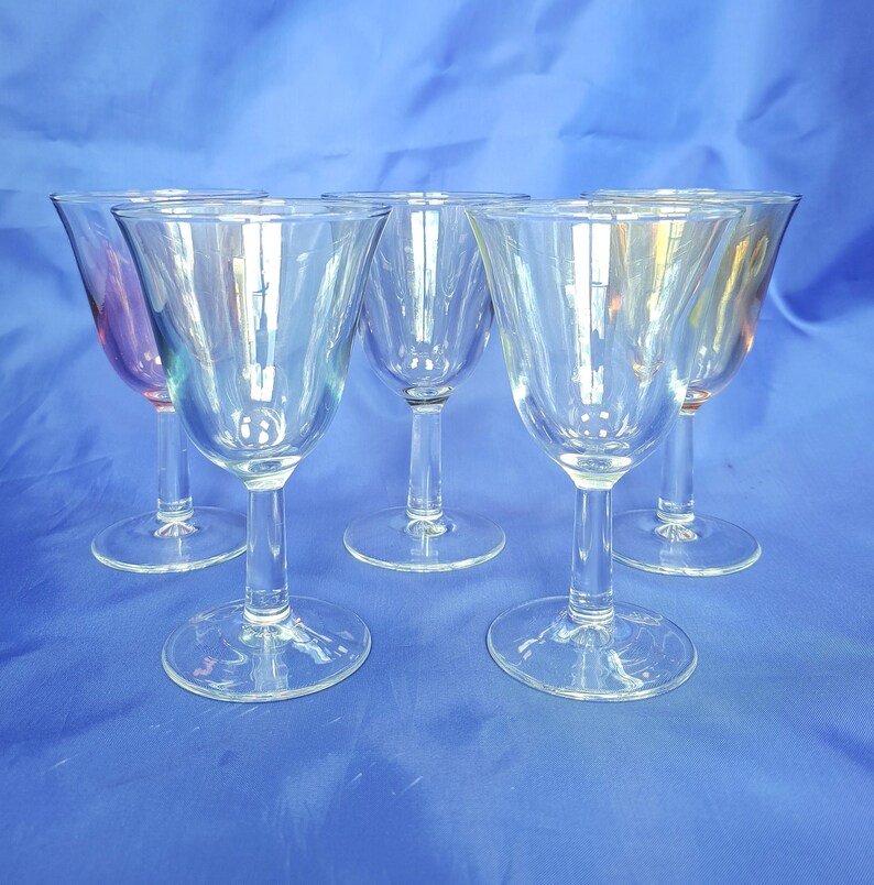 Vintage französische Likörgläser in Pastellfarben, 5er-Set kleine Stielgläser Bild 11