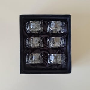 Royal Doulton Chelsea Crystal Napkin Rings, Boxed Set of 6 image 11