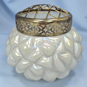 Sällsynt stor rosenkål, Kralik Boho Art glasvas och blomgroda, cirka 1900. Antik bild 2