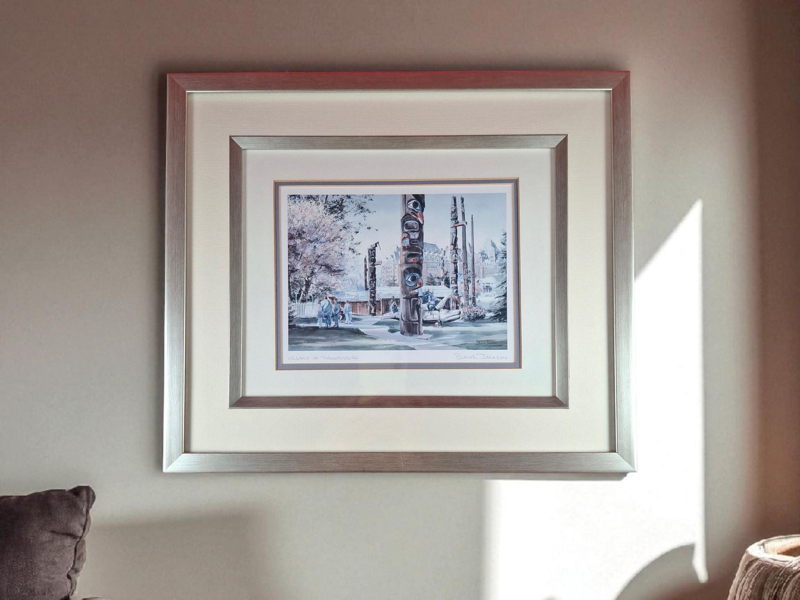 Three Framed Prints Signed Blaine Jackson - Romancing Victoria - Legacy of Thunderbird - Bastion Square Today — image 4