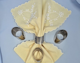 Vintage Versilberte Serviettenringe - 4er Set