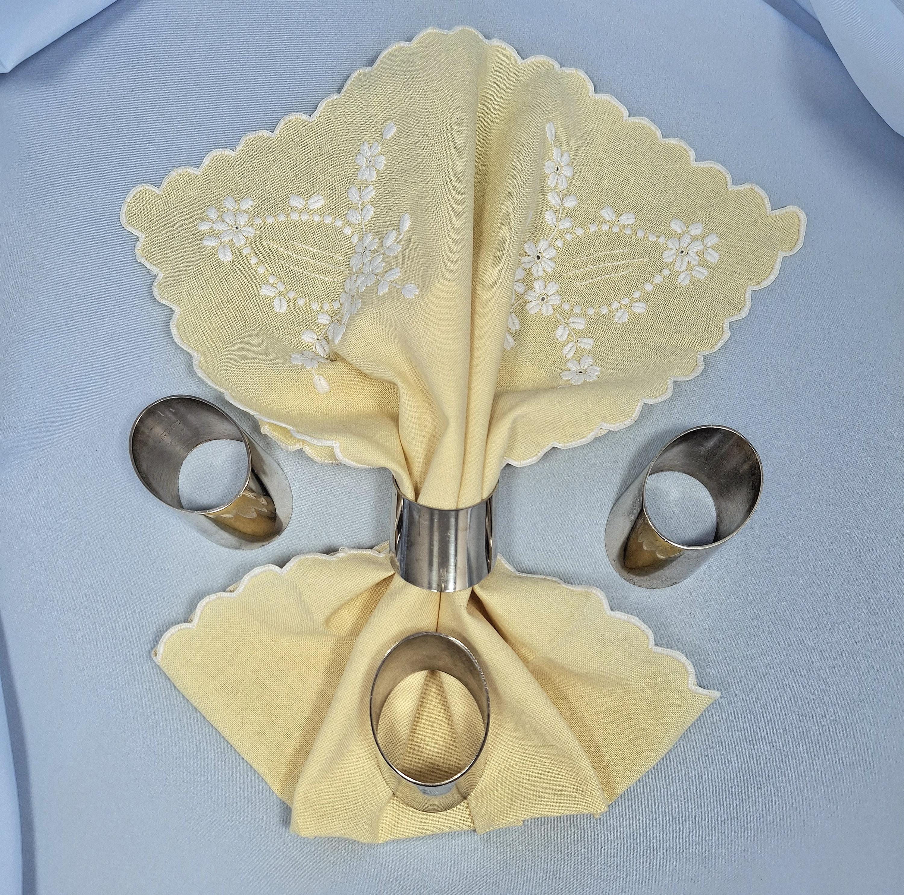 Vintage Silver-Plated Napkin Rings - Set of 4