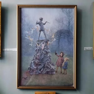Vintage framed print &#39;Peter&#39;s Friends&#39; by Margaret W Tarrant