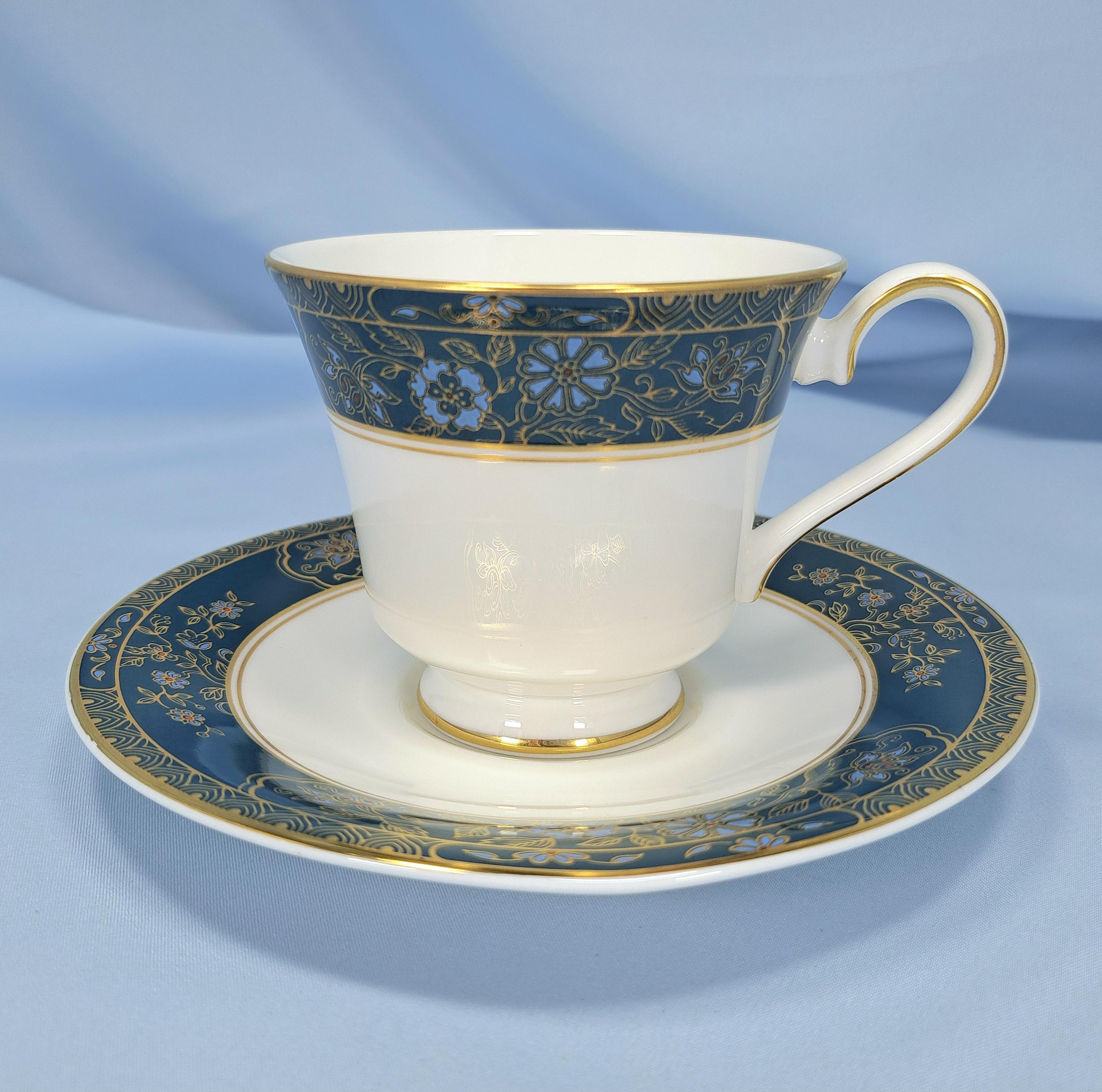 Royal Doulton Carlyle Cup and Saucer Set, English Bone China Tea Pairs — image 3