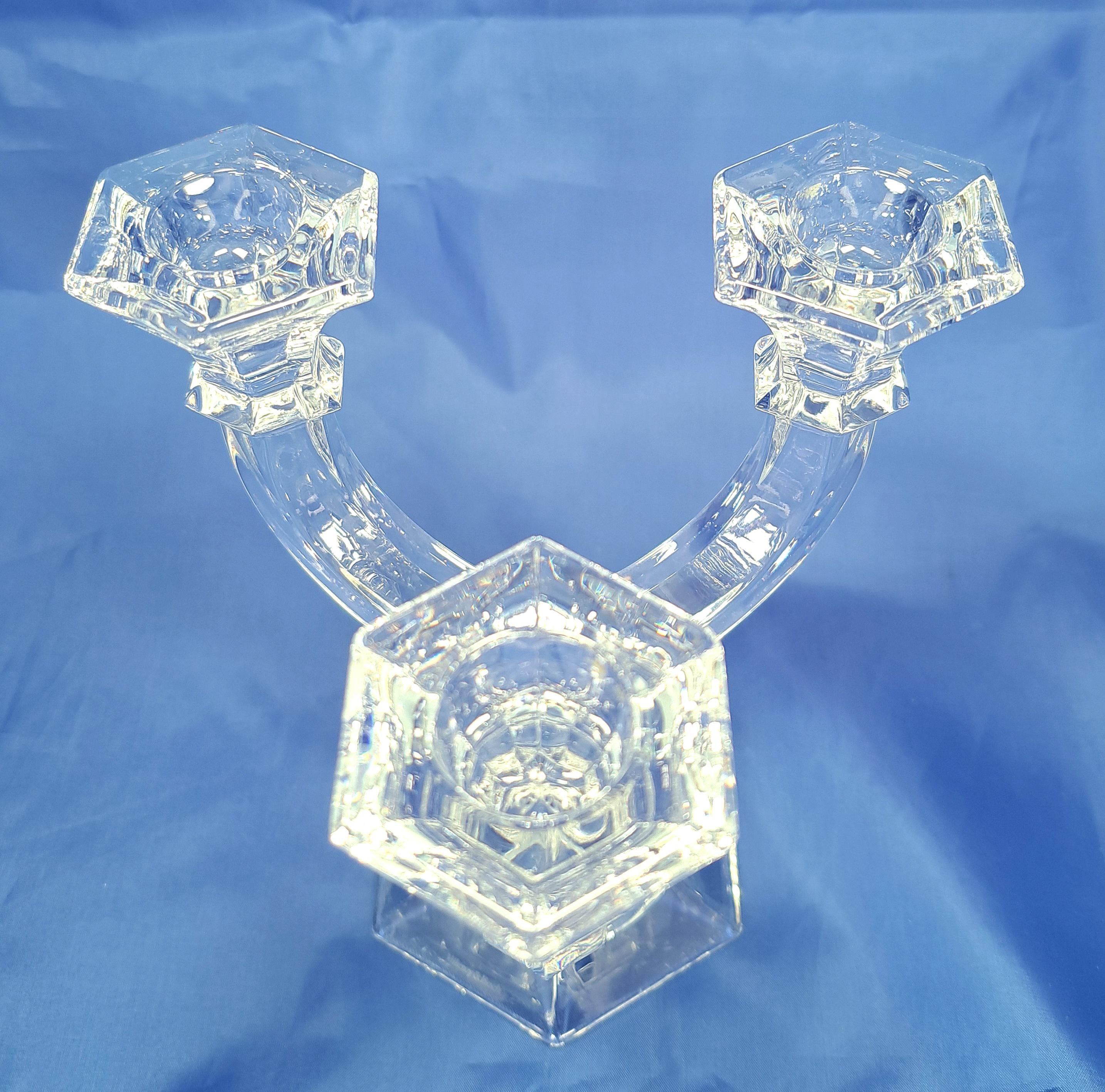Villeroy & Boch Mozart Crystal Candelabra, 3 Arm Candle Holder — image 5