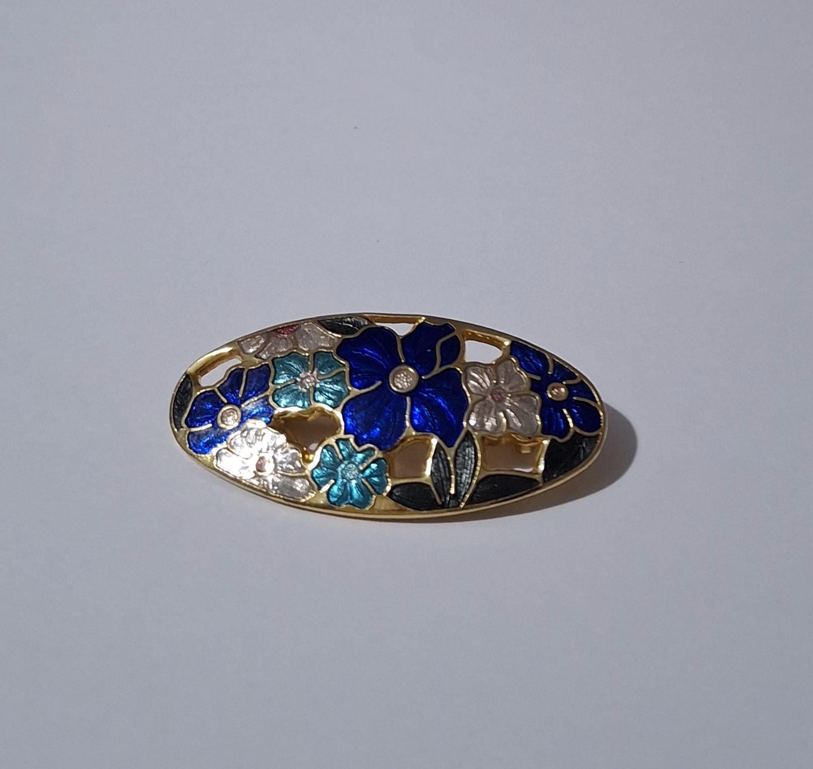 Vintage Brooches: Italy Micro Mosaic, Cloisonne Enamel, Bee, Cameo — image 6