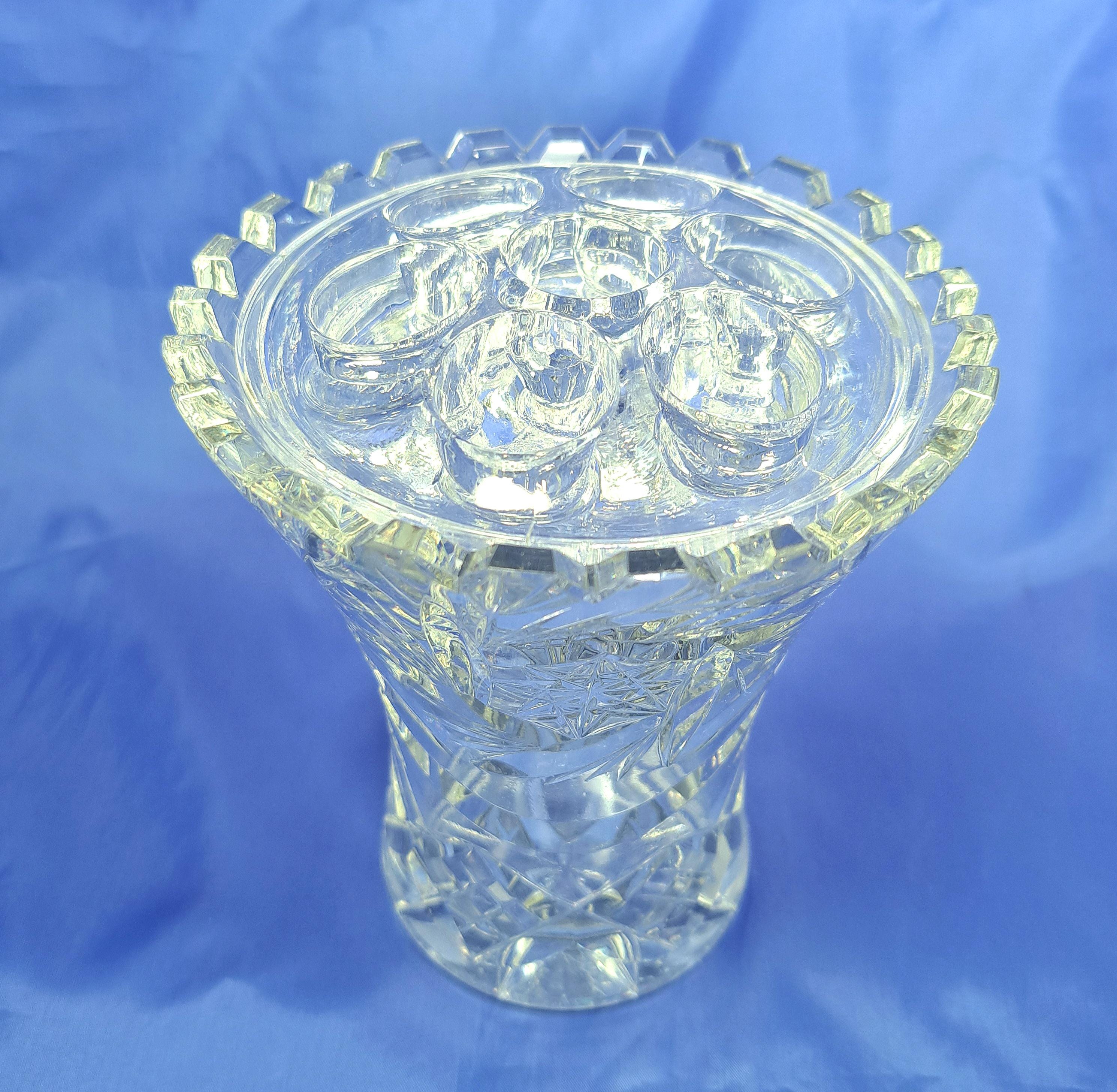 Vintage Cut Glass Rose Bowls