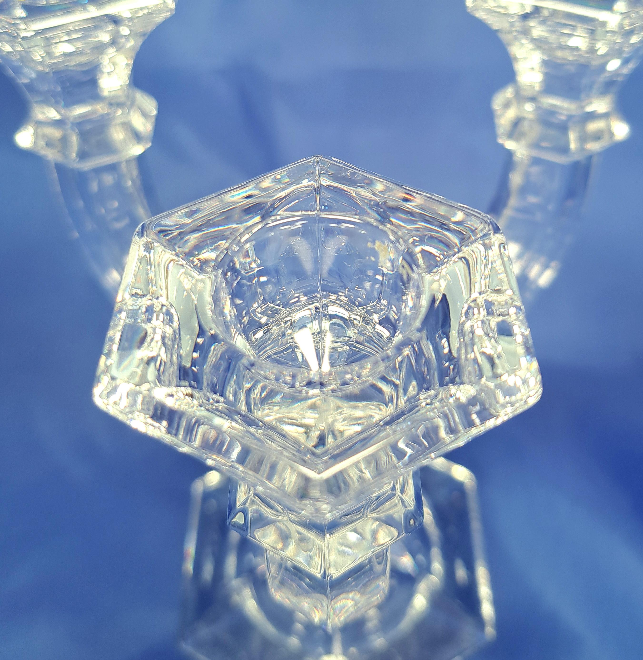 Villeroy & Boch Mozart Crystal Candelabra, 3 Arm Candle Holder — image 9