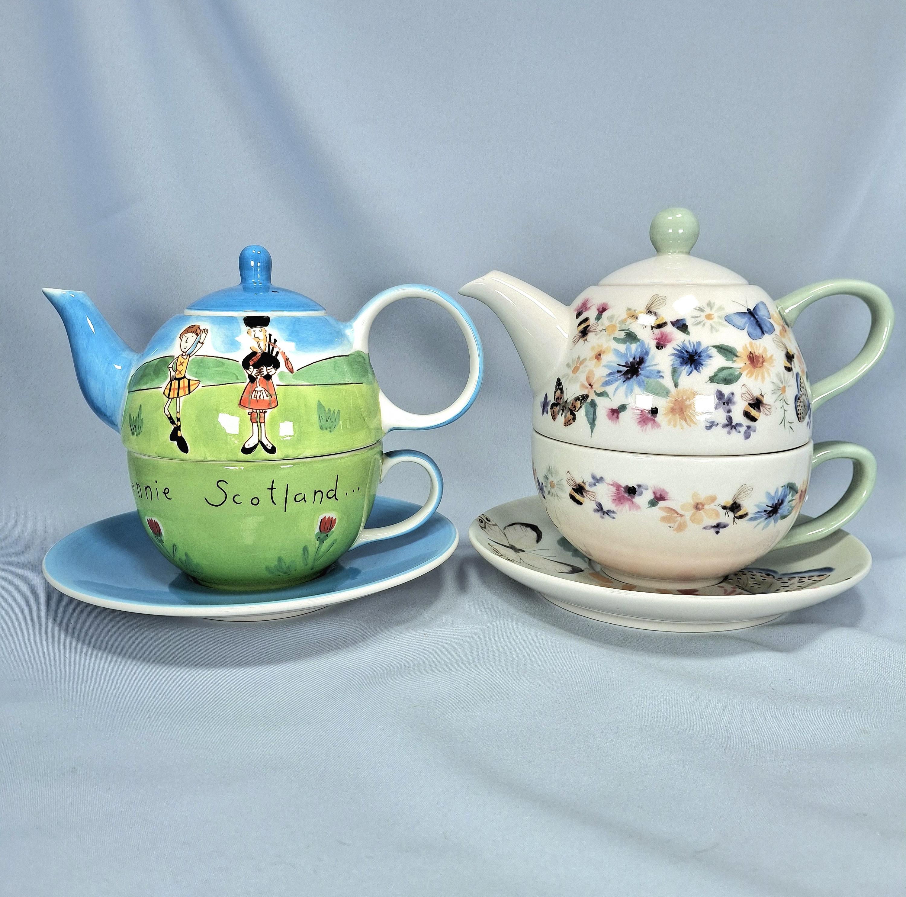 Porcelain Tea for One Set - Creative Tops - Floral Teapot — image 5