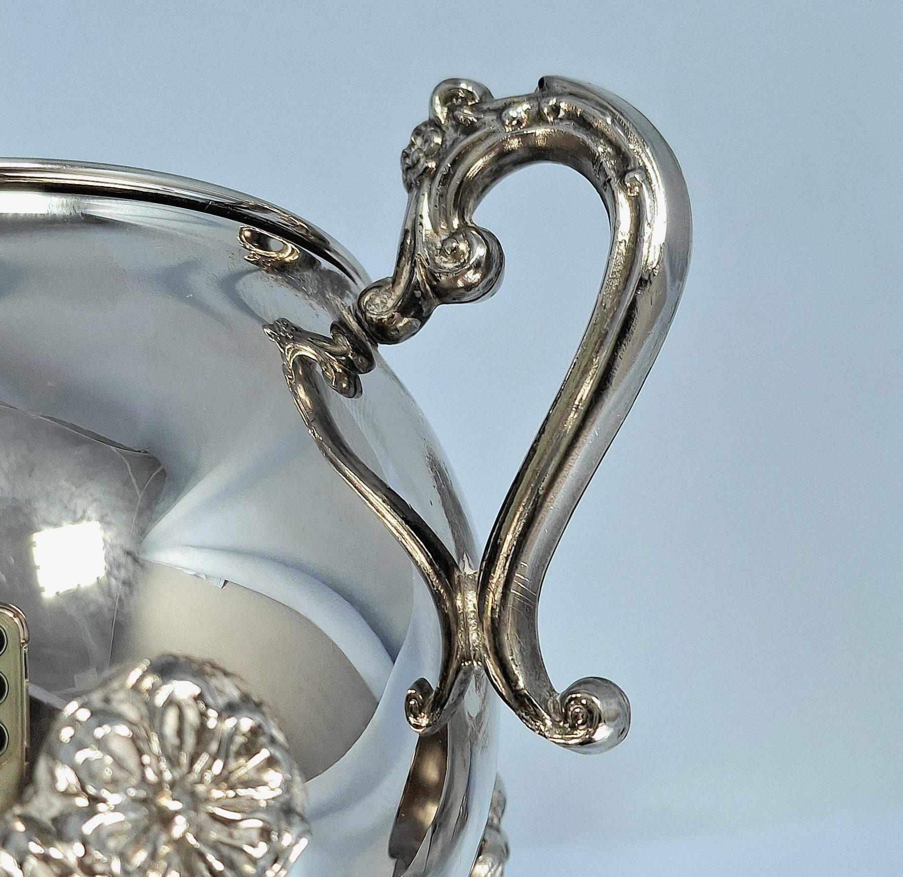 Antique Set Silver Plated Sugar Bowl and Milk Jug , Decorative Piece — image 8