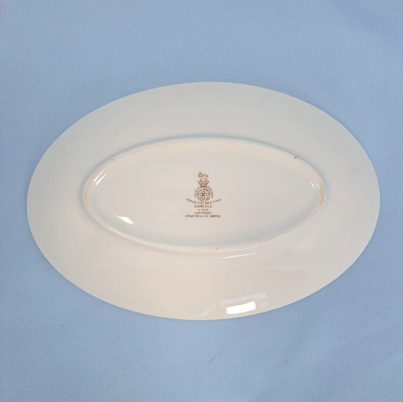 Royal Doulton Carlyle Sauciere mit Ständer, H5018, englisches Knochenporzellan Bild 8