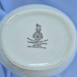 Vintage Royal Doulton Tumbling Leaves Kaffee-Set, Bone China, England. 19teilig Bild 5