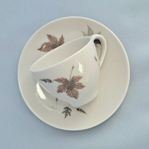 Vintage Royal Doulton Tumbling Leaves Kaffee-Set, Bone China, England. 19teilig Bild 7