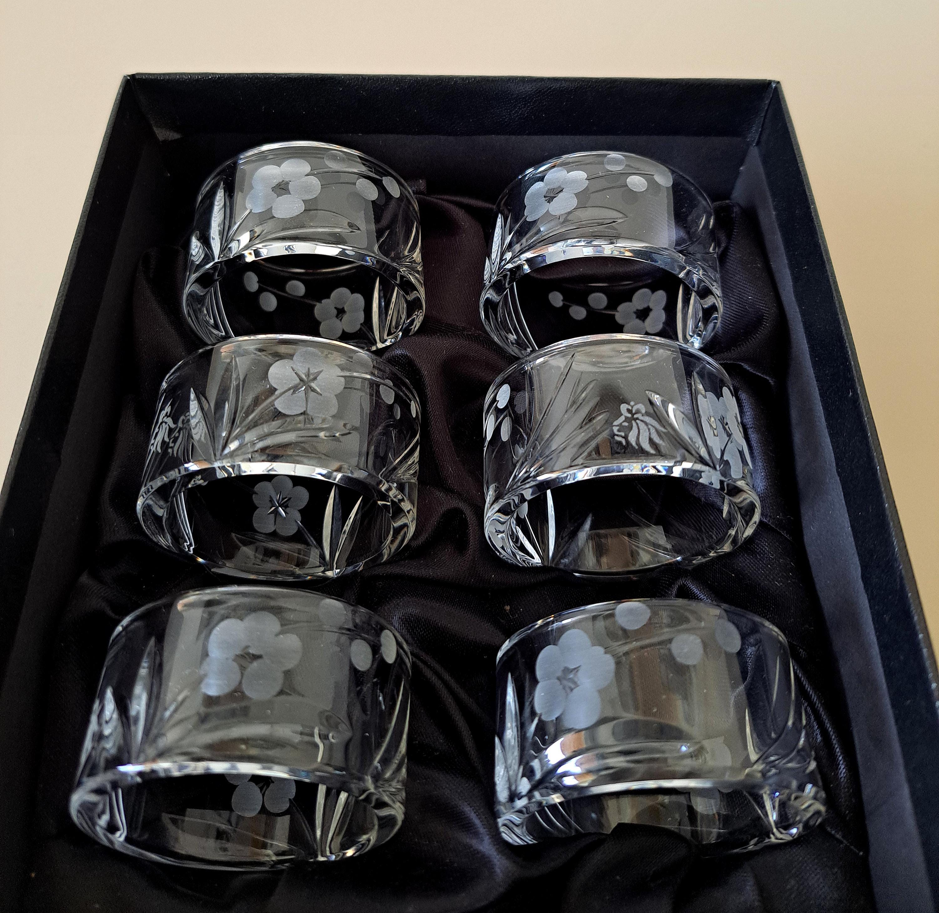 Royal Doulton Chelsea Crystal Napkin Rings, Boxed Set of 6 — image 2