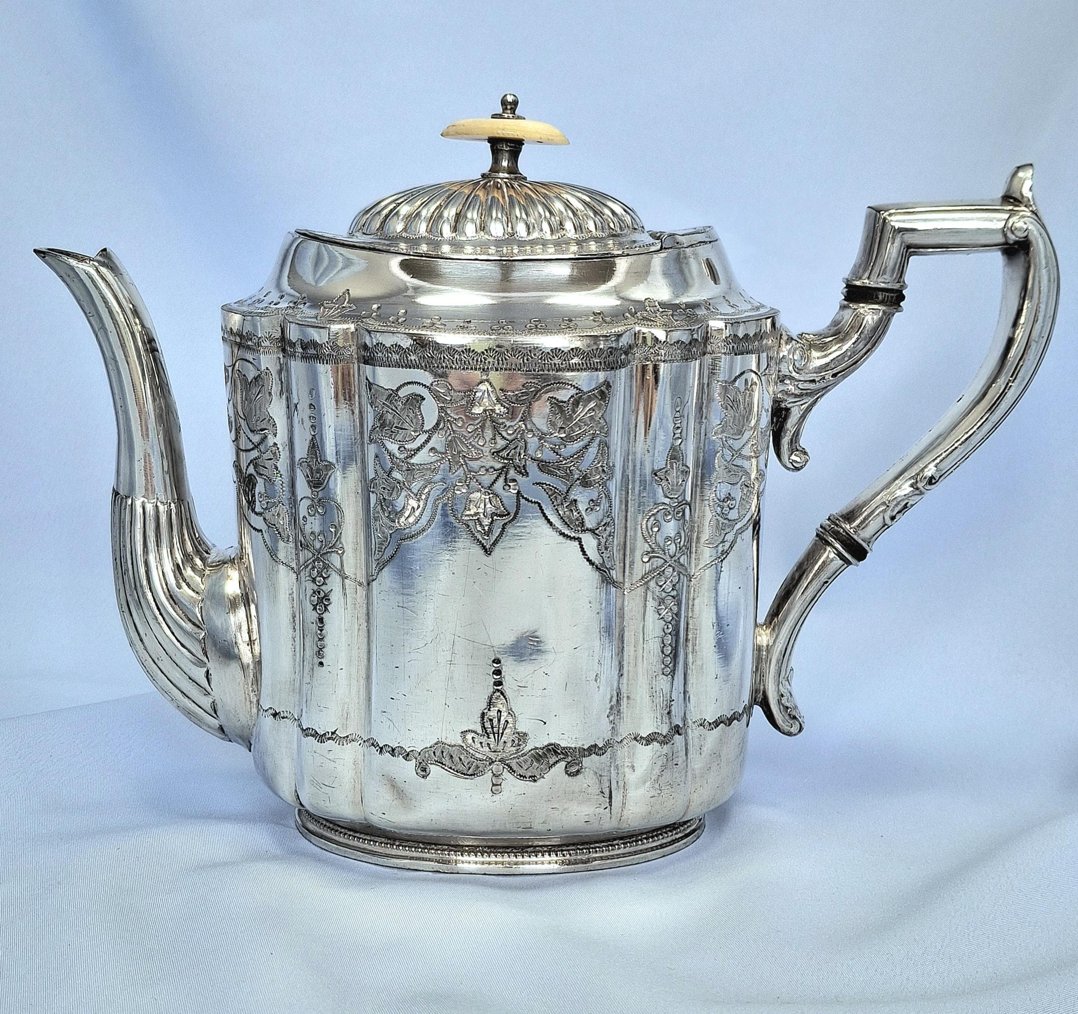 Antique Silver Plated Tea Pot, Mark Willis & Son Sheffield 1915, Coffee Pot