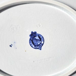 May include: A white oval ceramic plate with a blue and white logo in the center. The logo reads "Wild-Up Teutonic" and is surrounded by a circle. The plate also has a blue and white pattern around the edge.