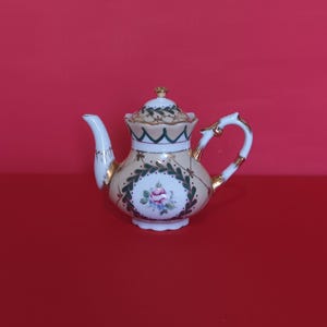 Miniature teapot, floral chintz, porcelain by Regal, display collectibles, replacement piece, vintage gifts