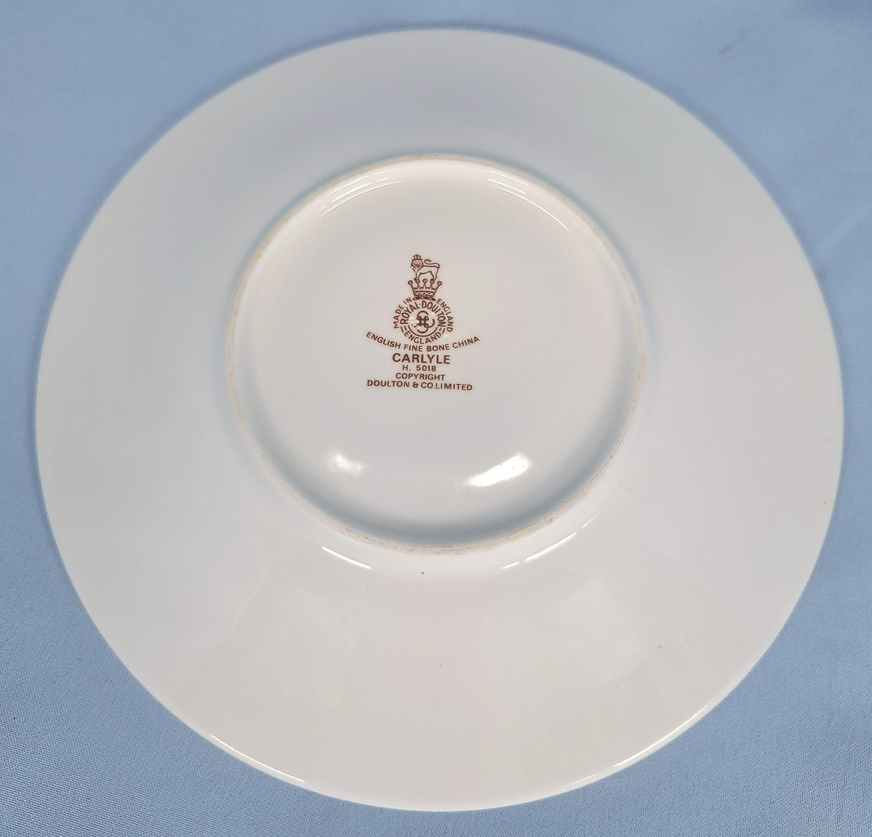 Royal Doulton Carlyle Cup and Saucer Set, English Bone China Tea Pairs — image 10