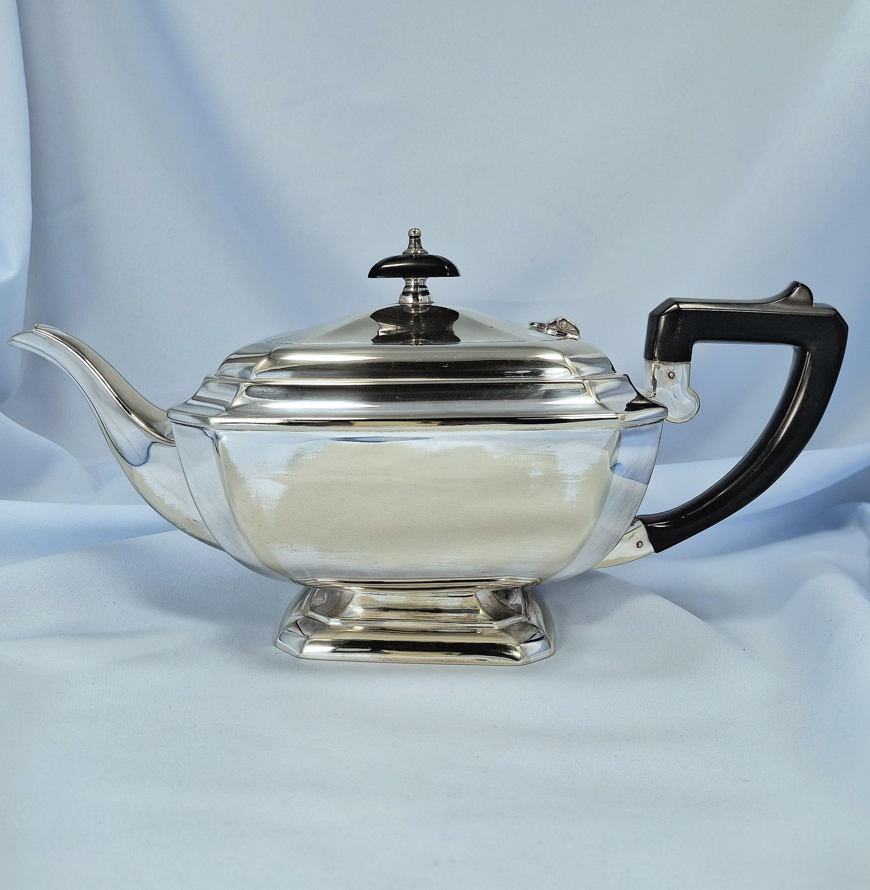 Vintage Set: Silver Plated Teapot, Sugar Bowl and Creamer / Milk Jug, Antique gift — image 2