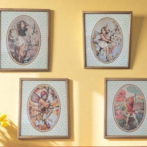 Vintage framed print &quot;Fairies&quot;