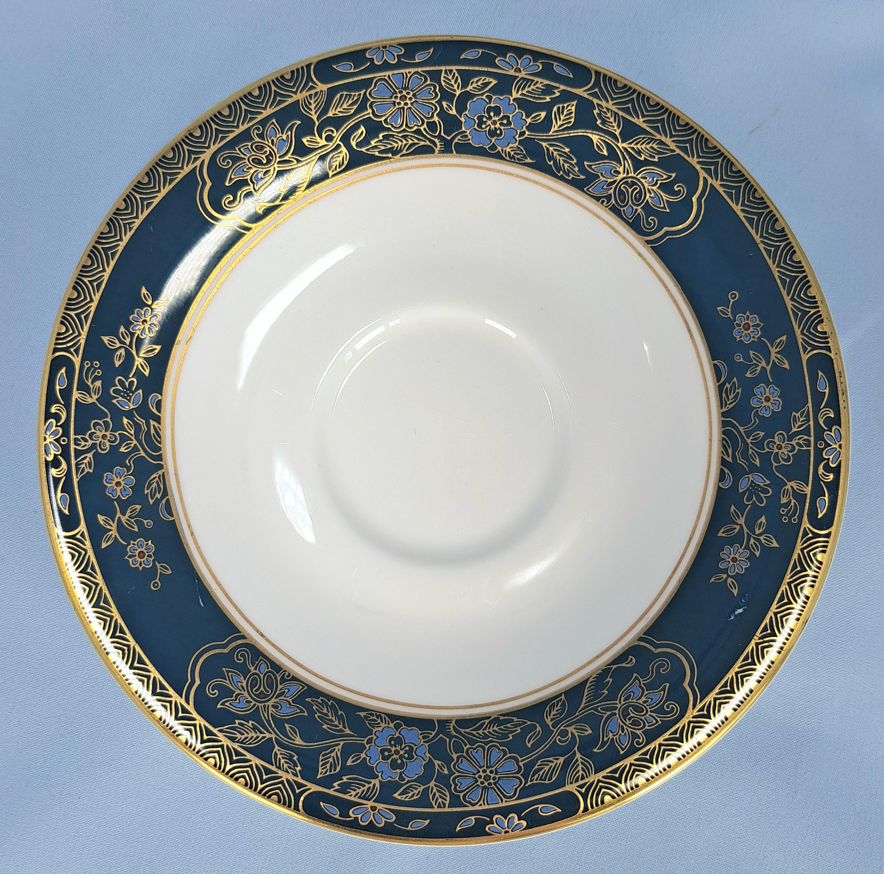 Royal Doulton Carlyle Cup and Saucer Set, English Bone China Tea Pairs — image 6